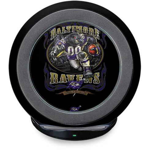 Liquid Blue NFL Baltimore Ravens Running Back Fast Charge Wireless Charging Stand Skin